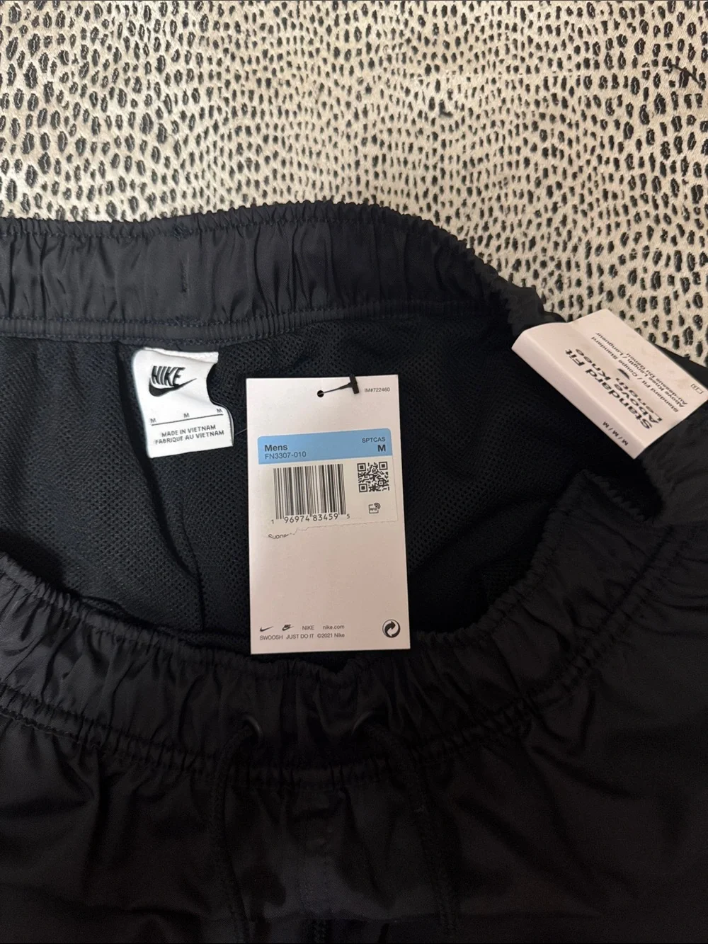 Nike Men’s Black Athletic Shorts with Drawstring